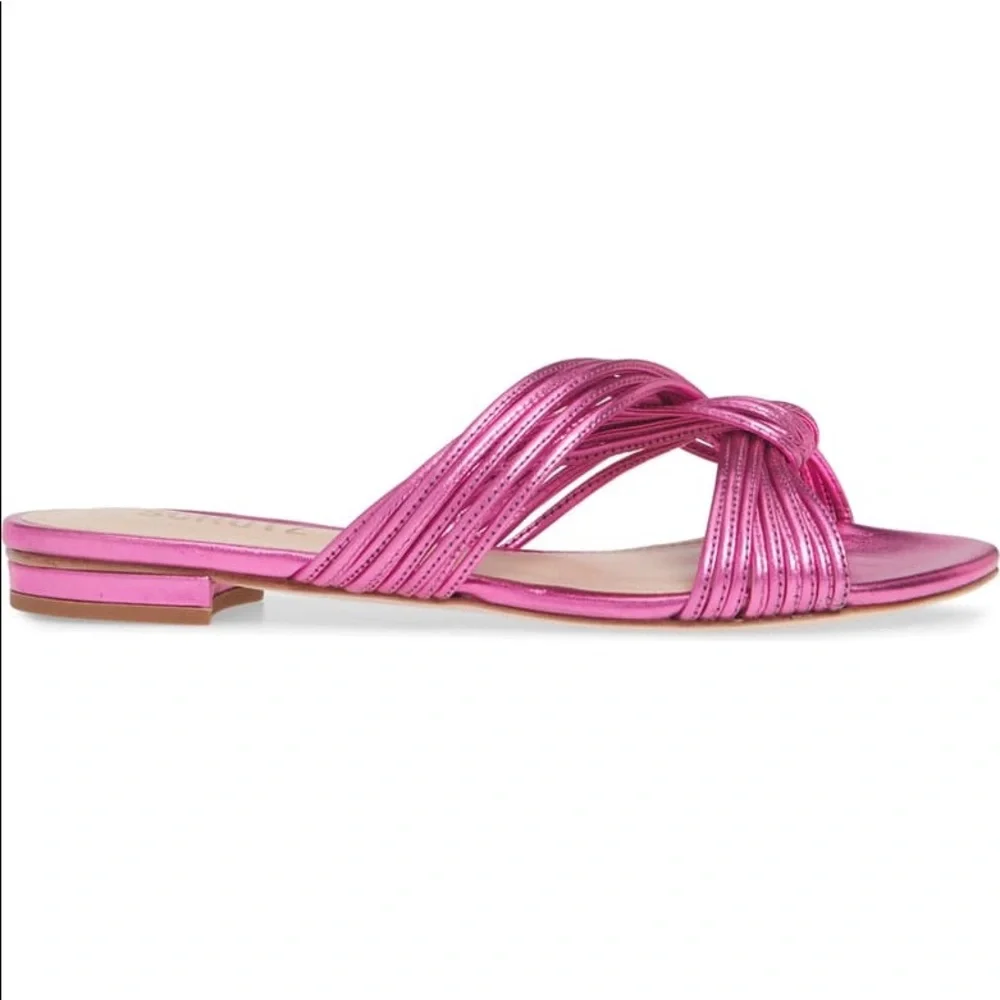 Schutz Khayla Metallic Pink Sandals - Picture 5 of 16